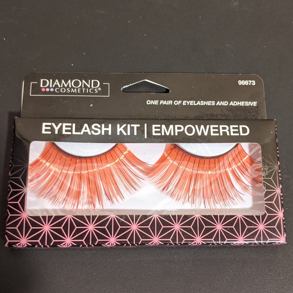 SALE Diamond Sparkle Eyelash Kit Orange Red Empowered False Eyelashes